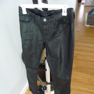 LUCKY BRAND NEW AVA  COATED METALLIC  BLACK SKINNY  STREACHY JEANS  SIZE M